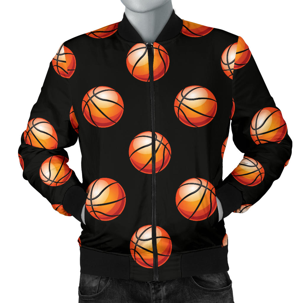 Basketball Pattern Print Design 01 Men Bomber Jacket