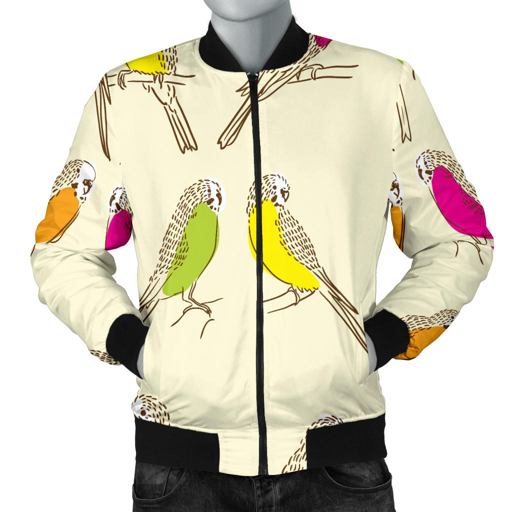 Parakeet Pattern Print Design A01 Men Bomber Jacket