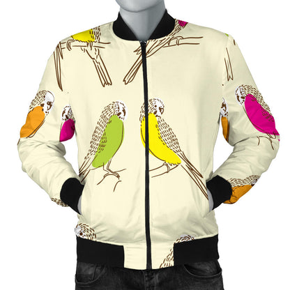 Parakeet Pattern Print Design A01 Men Bomber Jacket