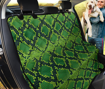 Python Green Pattern Print Design A01 Rear Dog Car Seat Cover Hammock