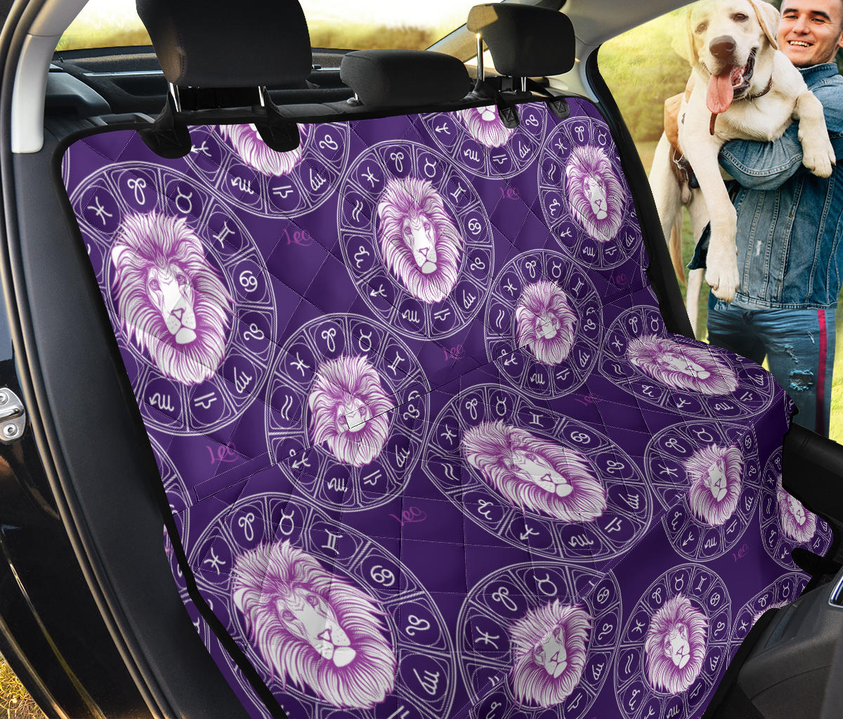Leo Pattern Print Design 04 Rear Dog Car Seat Cover Hammock