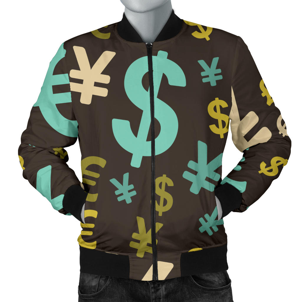 Money Pattern Print Design 01 Men Bomber Jacket