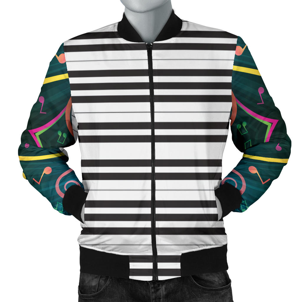 Piano Pattern Print Design 01 Men Bomber Jacket