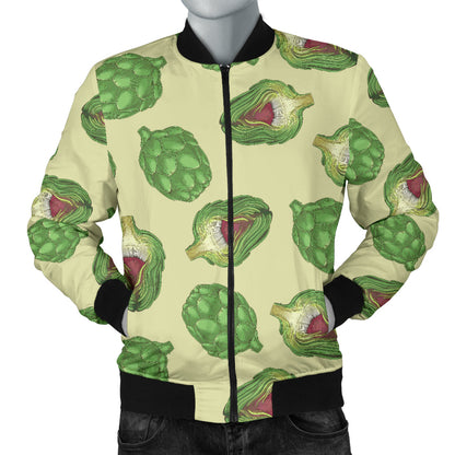 Artichoke Pattern Print Design 03 Men Bomber Jacket