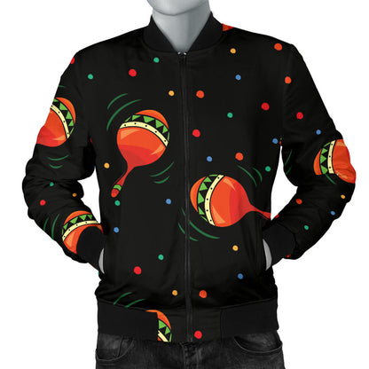 Maracas Pattern Print Design 03 Men Bomber Jacket