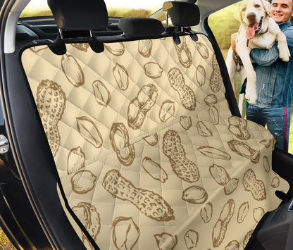 Peanut Pattern Print Design A02 Rear Dog Car Seat Cover Hammock