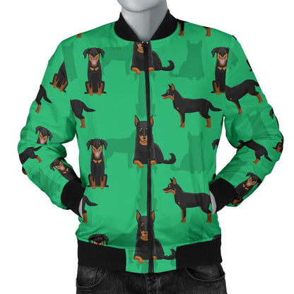 Beauceron Pattern Print Design 01 Men Bomber Jacket