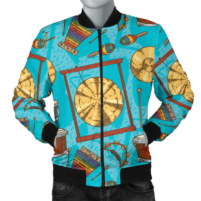Percussion Pattern Print Design 03 Men Bomber Jacket