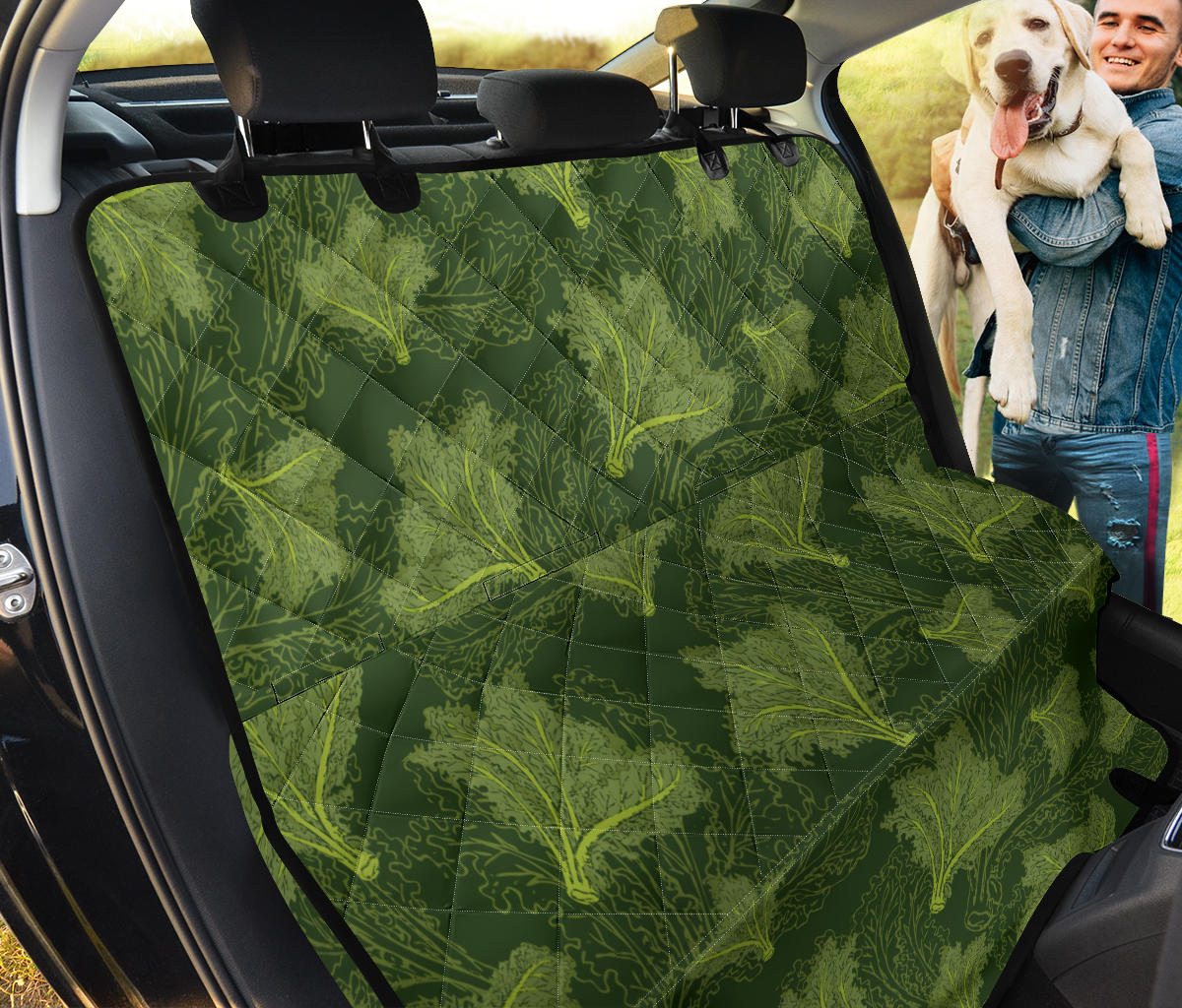 Kale Pattern Print Design 01 Rear Dog Car Seat Cover Hammock
