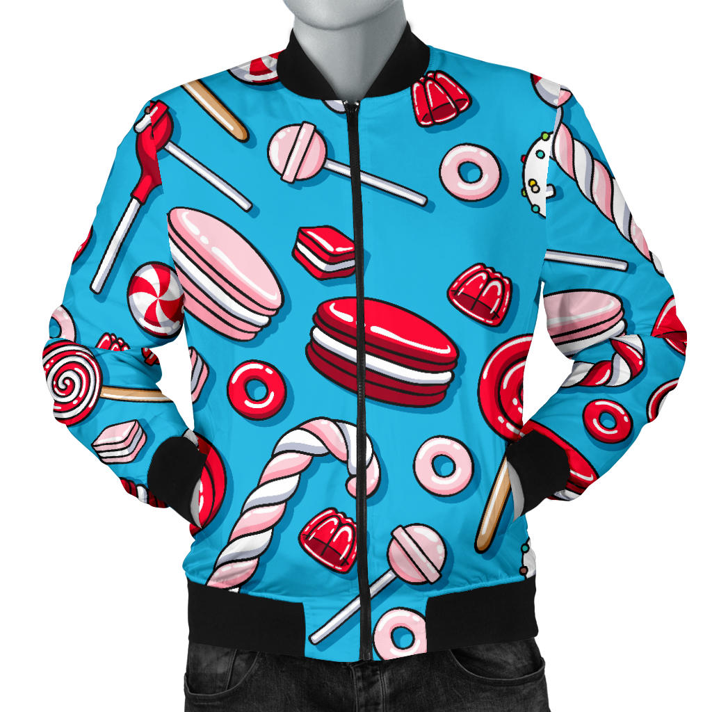 Candy Pattern Print Design 05 Men Bomber Jacket