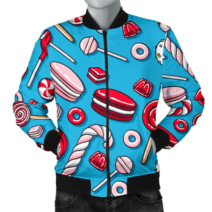Candy Pattern Print Design 05 Men Bomber Jacket