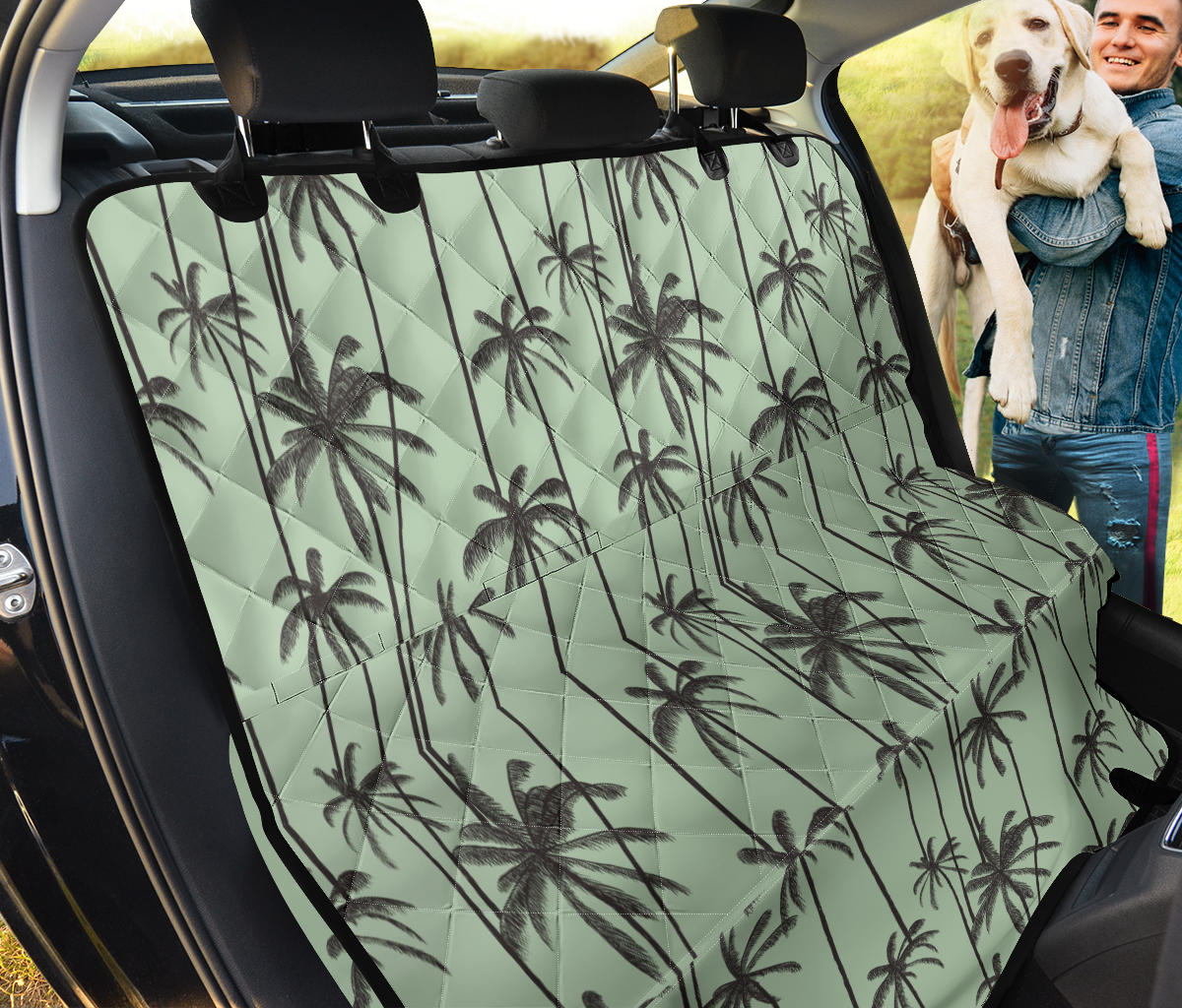 Palm Tree Pattern Print Design A04 Rear Dog Car Seat Cover Hammock