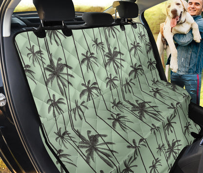Palm Tree Pattern Print Design A04 Rear Dog Car Seat Cover Hammock