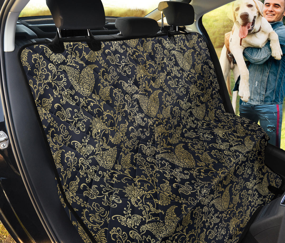 Brocade Pattern Print Design 04 Rear Dog Car Seat Cover Hammock