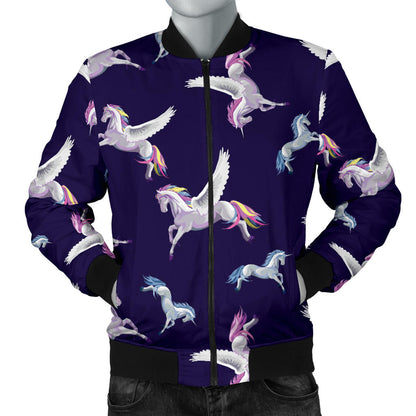 Pegasus Pattern Print Design 02 Men Bomber Jacket