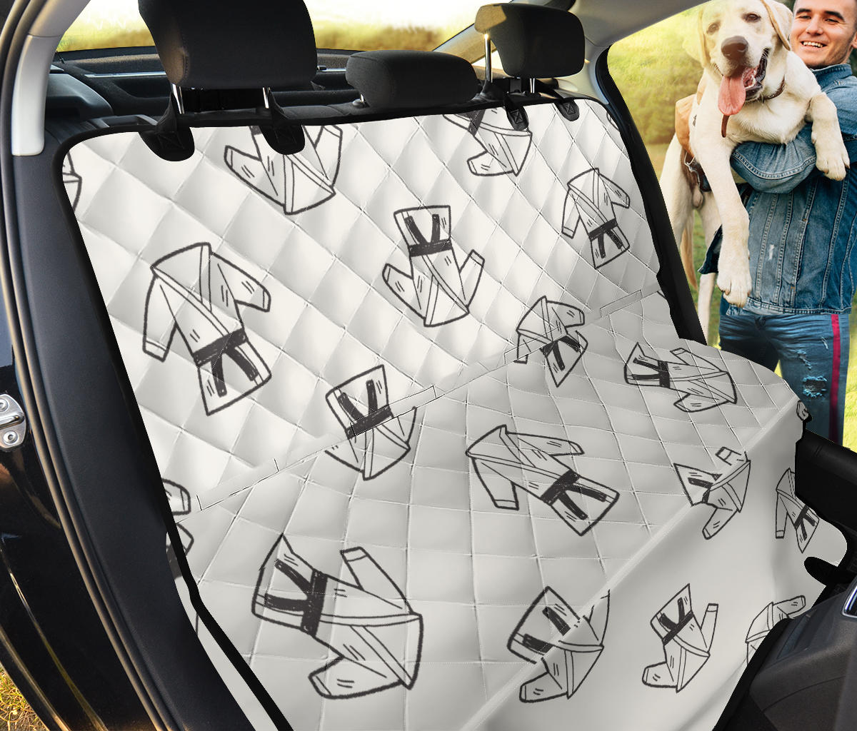 Karate Pattern Print Design 01 Rear Dog Car Seat Cover Hammock