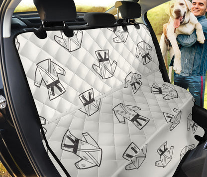 Karate Pattern Print Design 01 Rear Dog Car Seat Cover Hammock