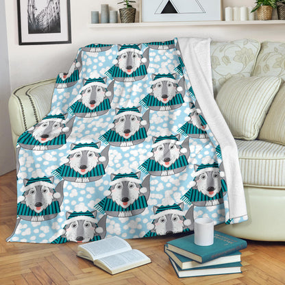 Alaskan Malamute Pattern Print Design 01 Premium Blanket