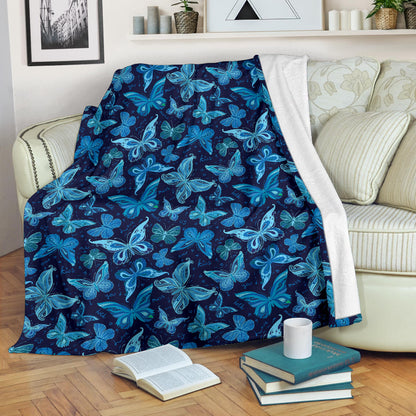 Butterfly Pattern Print Design 03 Premium Blanket