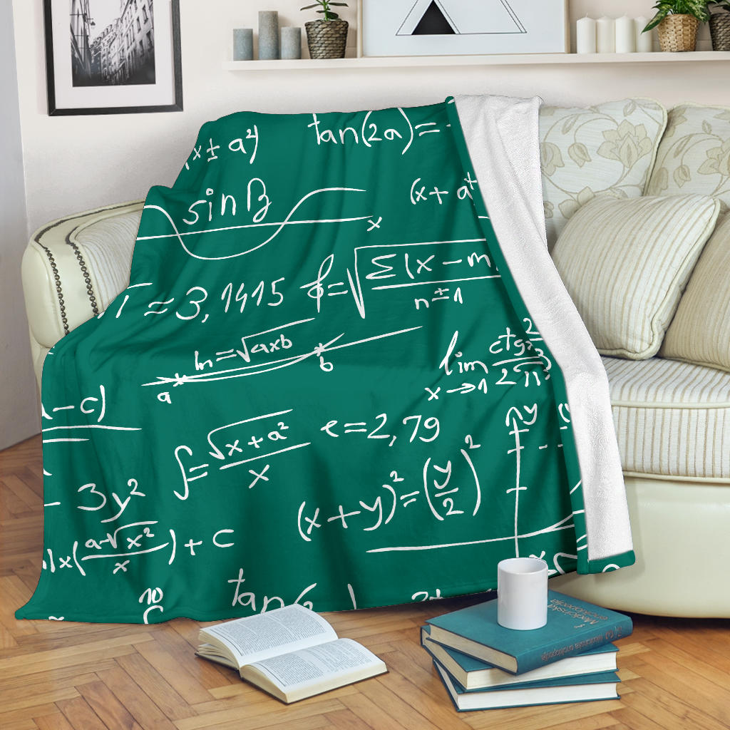 Math Pattern Print Design 01 Premium Blanket