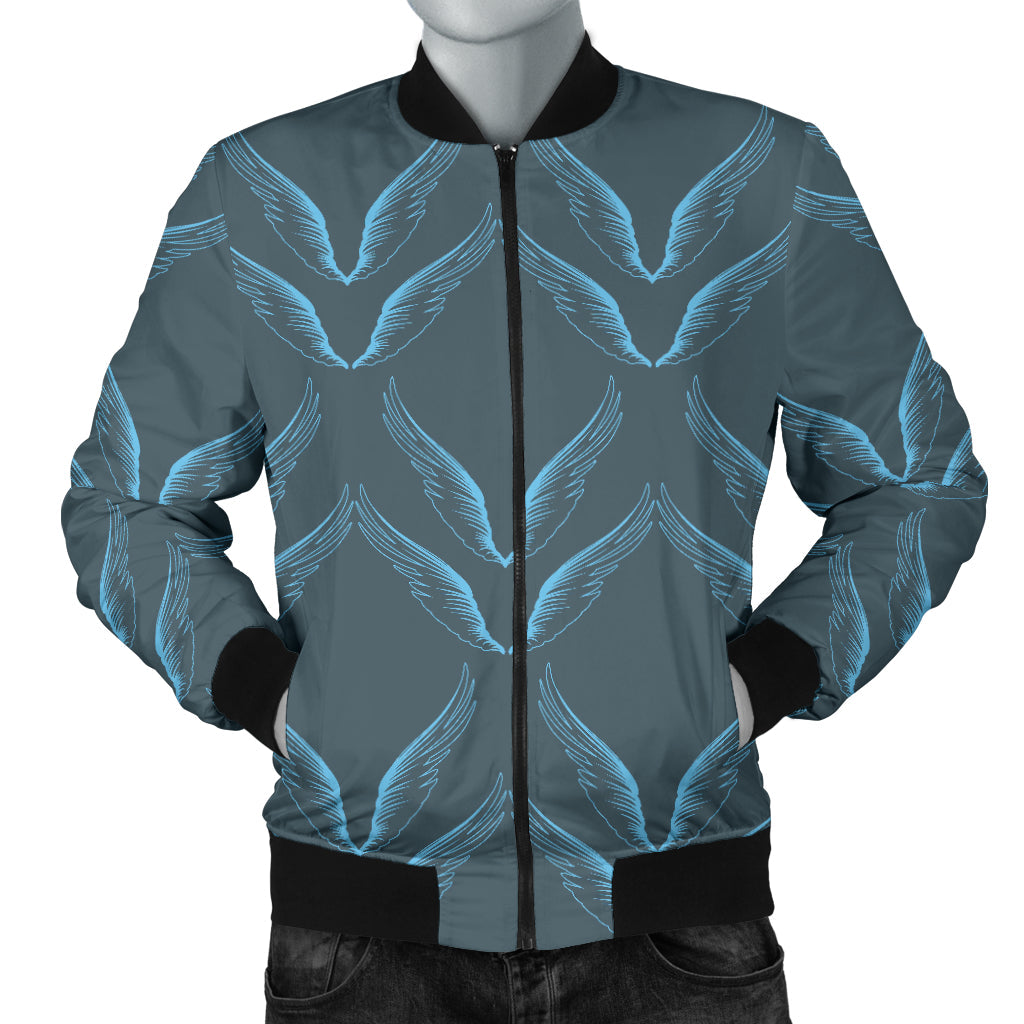 Angel Wings Pattern Print Design 04 Men Bomber Jacket