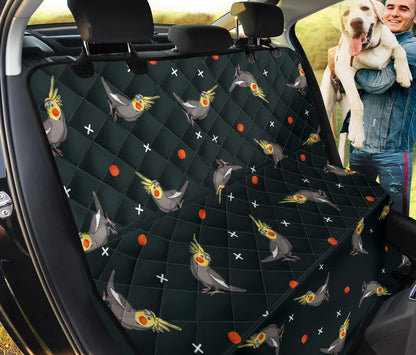 Cockatiel Pattern Print Design 02 Rear Dog Car Seat Cover Hammock