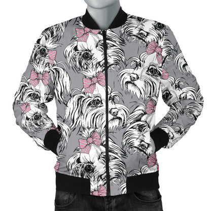 Maltese Pattern Print Design 01 Men Bomber Jacket