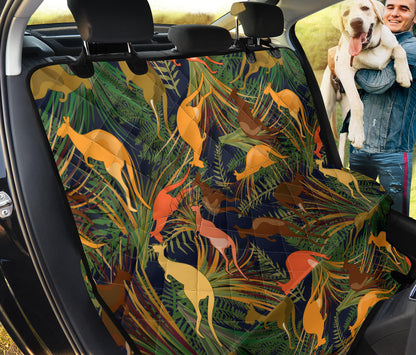 Kangaroos Pattern Print Design 07 Rear Dog Car Seat Cover Hammock