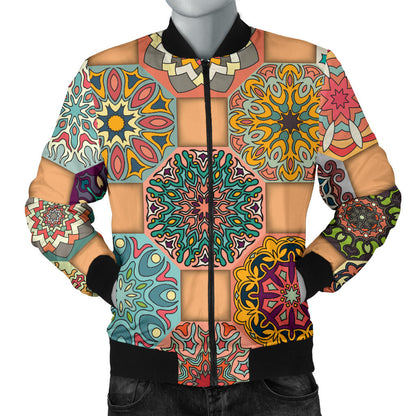 Boho Pattern Print Design 07 Men Bomber Jacket
