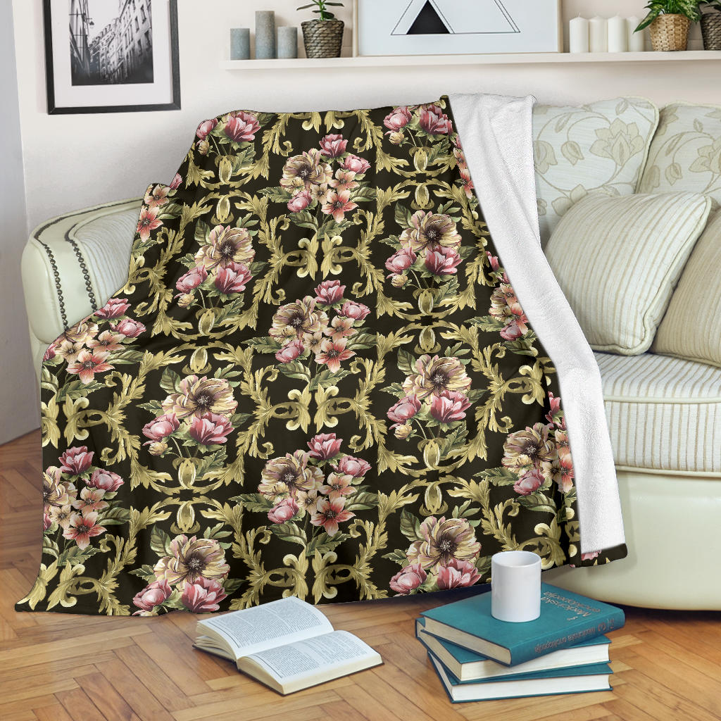 Baroque Pattern Print Design 02 Premium Blanket