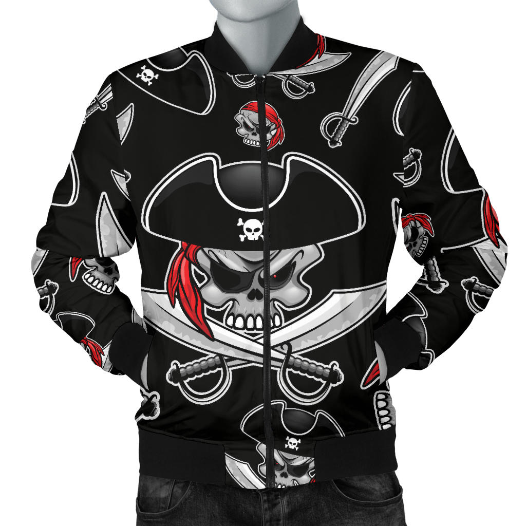 Pirate Pattern Print Design A05 Men Bomber Jacket