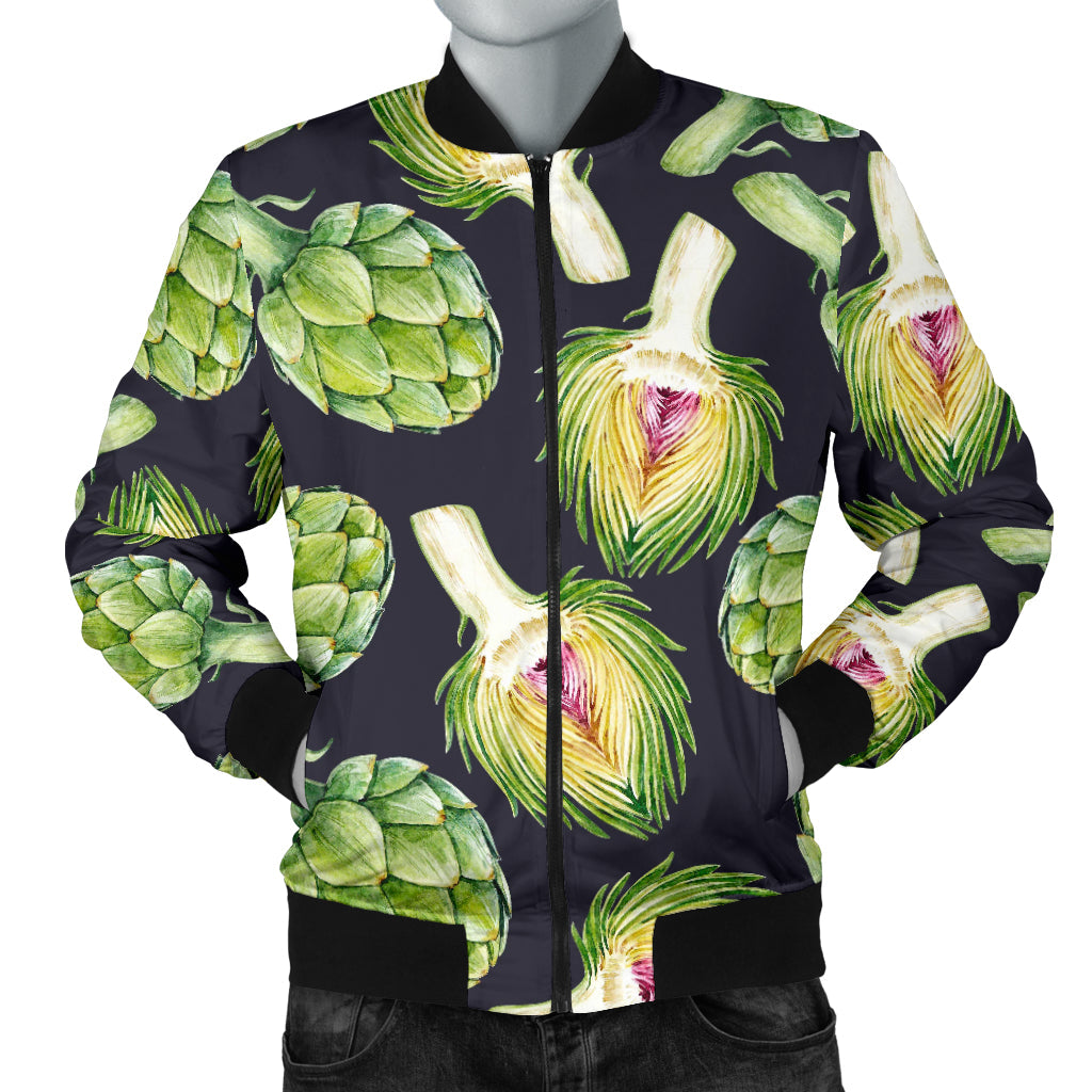 Artichoke Pattern Print Design 01 Men Bomber Jacket