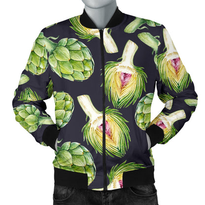 Artichoke Pattern Print Design 01 Men Bomber Jacket