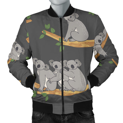 Koala Pattern Print Design 07 Men Bomber Jacket