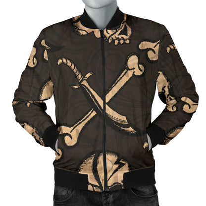 Pirate Pattern Print Design A03 Men Bomber Jacket