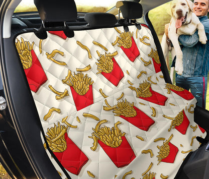French Fried Pattern Print Design 01 Rear Dog Car Seat Cover Hammock