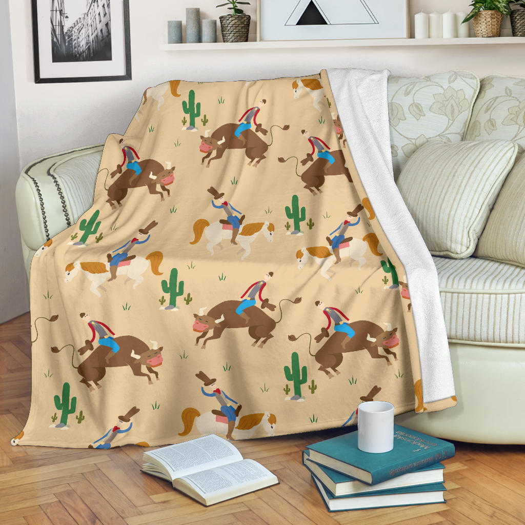 Rodeo Pattern Print Design A02 Premium Blanket