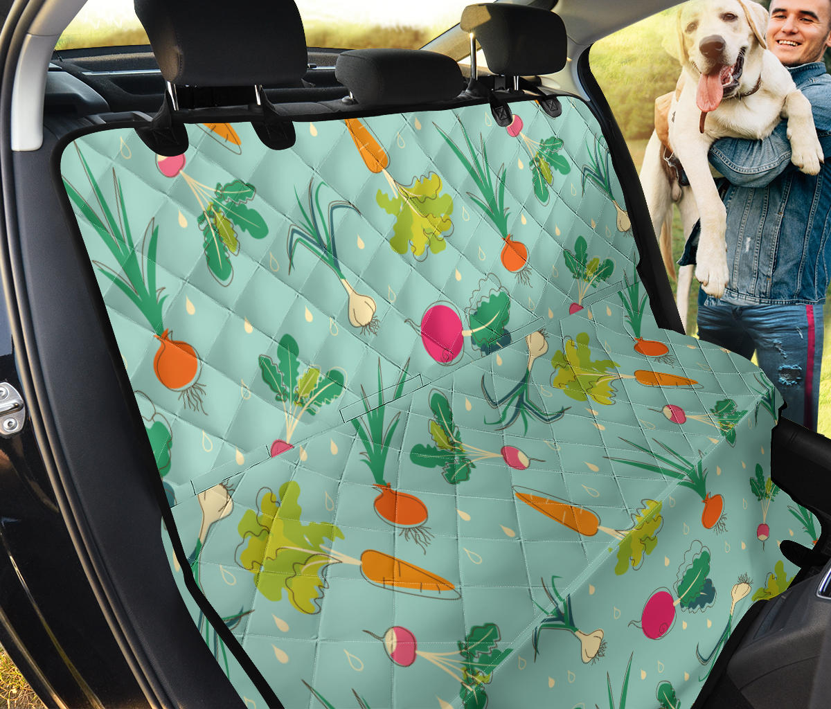 Radish Pattern Print Design A01 Rear Dog Car Seat Cover Hammock