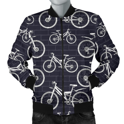 Mountain bike Pattern Print Design 02 Men Bomber Jacket