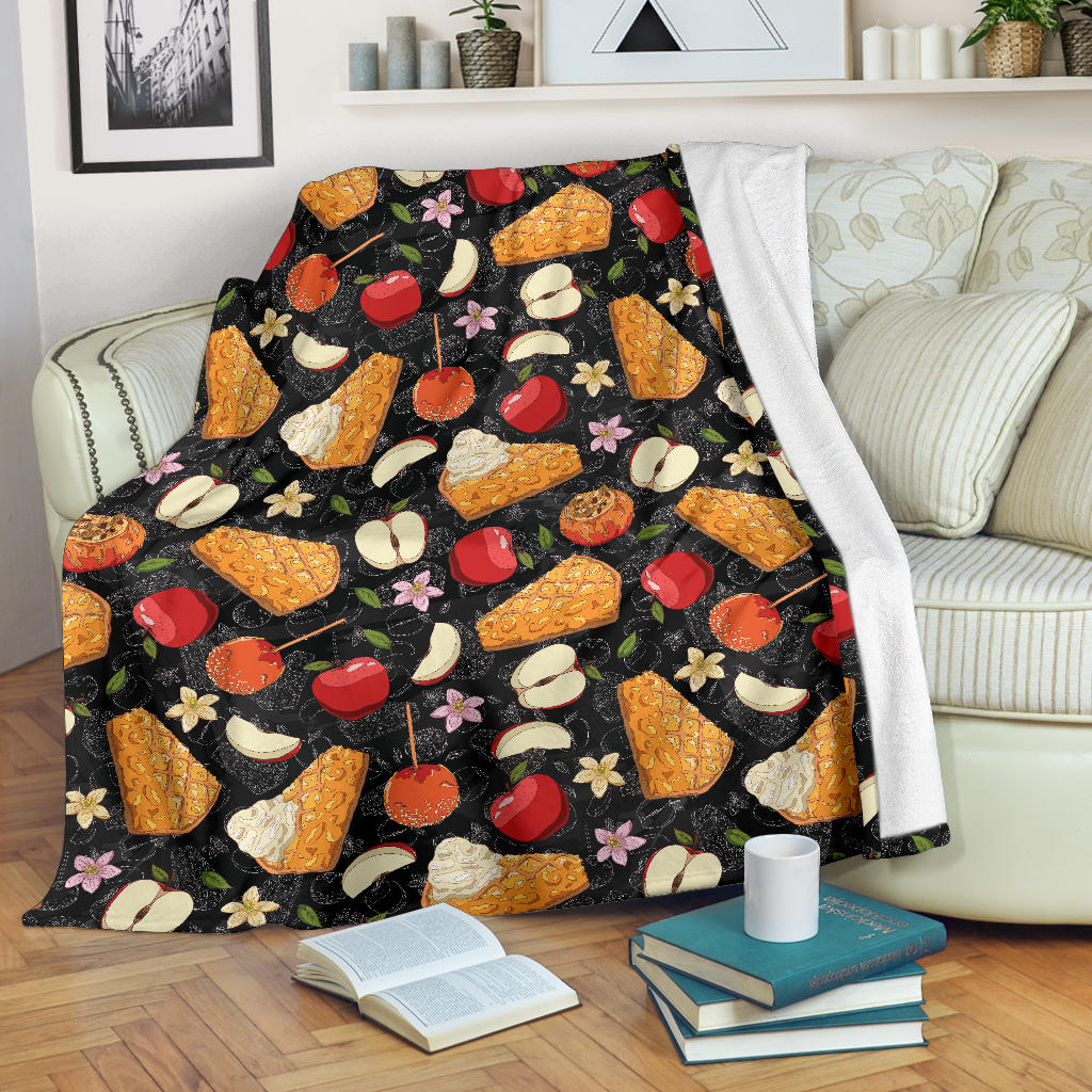 Apple Pie Pattern Print Design 01 Premium Blanket