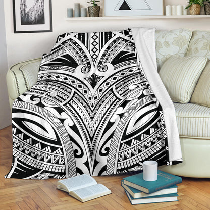 Maori Pattern Print Design 06 Premium Blanket
