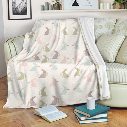 Bunny Pattern Print Design 05 Premium Blanket