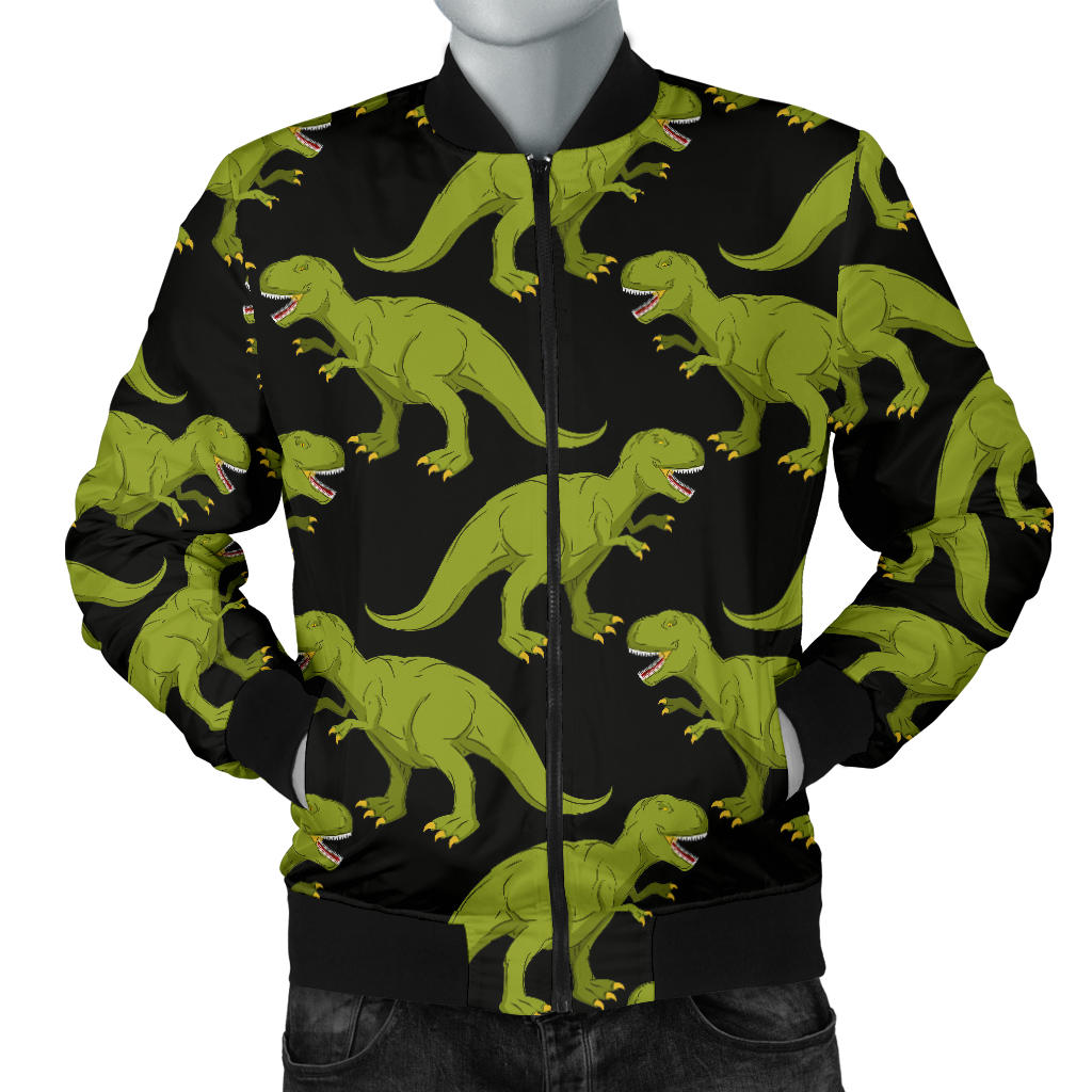 T Rex Pattern Print Design A02 Men Bomber Jacket