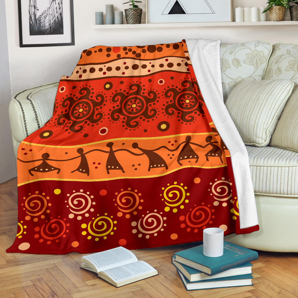 African Pattern Print Design 04 Premium Blanket