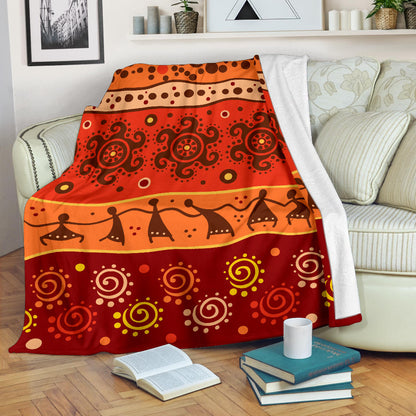 African Pattern Print Design 04 Premium Blanket