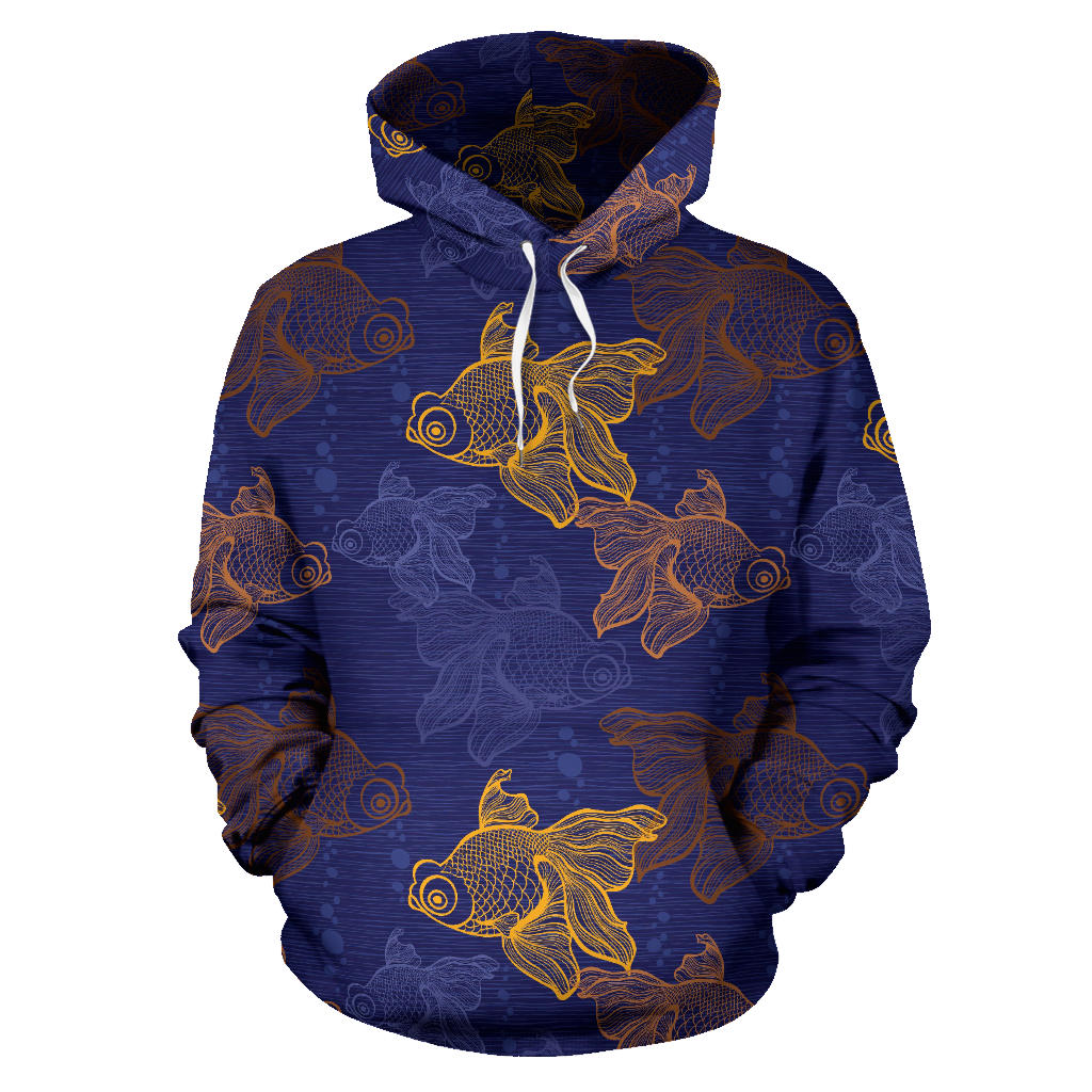 Goldfish Pattern Print Design 01 Pullover Hoodie