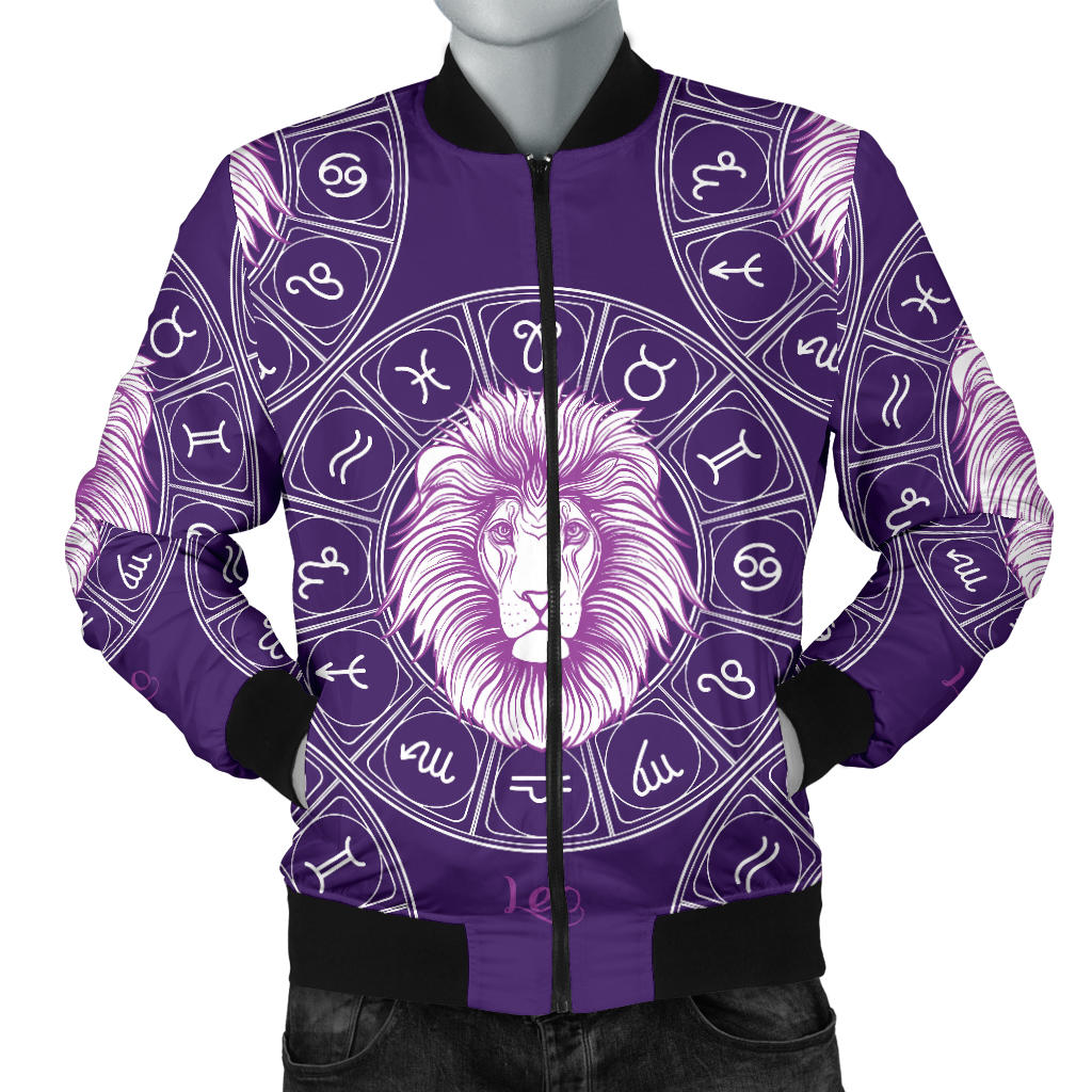 Leo Pattern Print Design 04 Men Bomber Jacket
