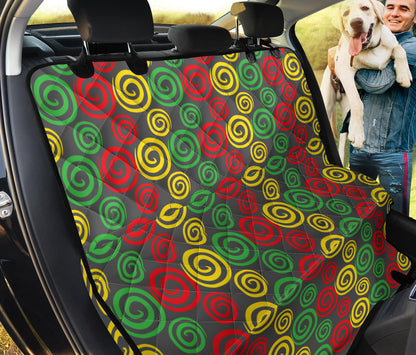 Rastafarian Pattern Print Design A05 Rear Dog Car Seat Cover Hammock