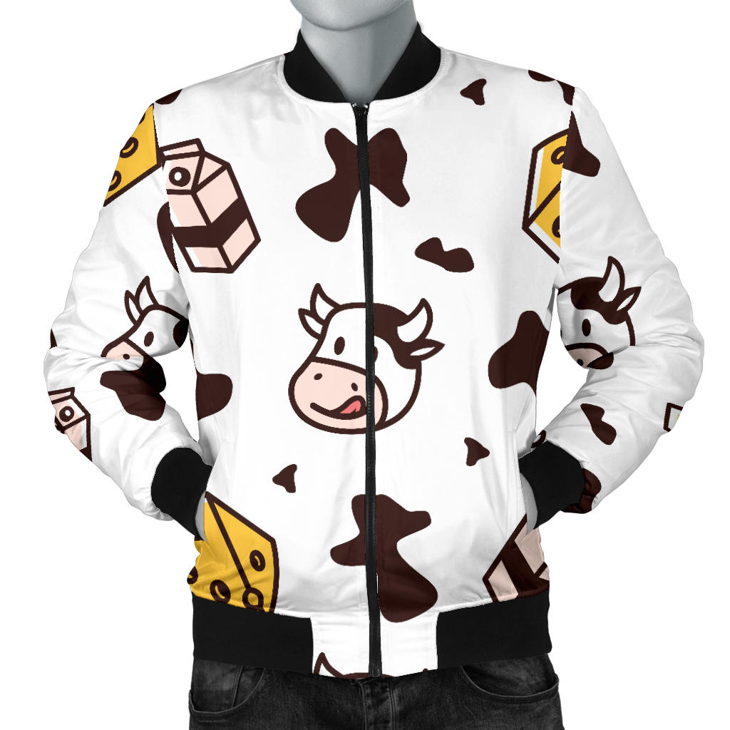 Cow Pattern Print Design 06 Men Bomber Jacket