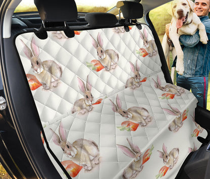 Rabbit Pattern Print Design 01 Rear Dog Car Seat Cover Hammock